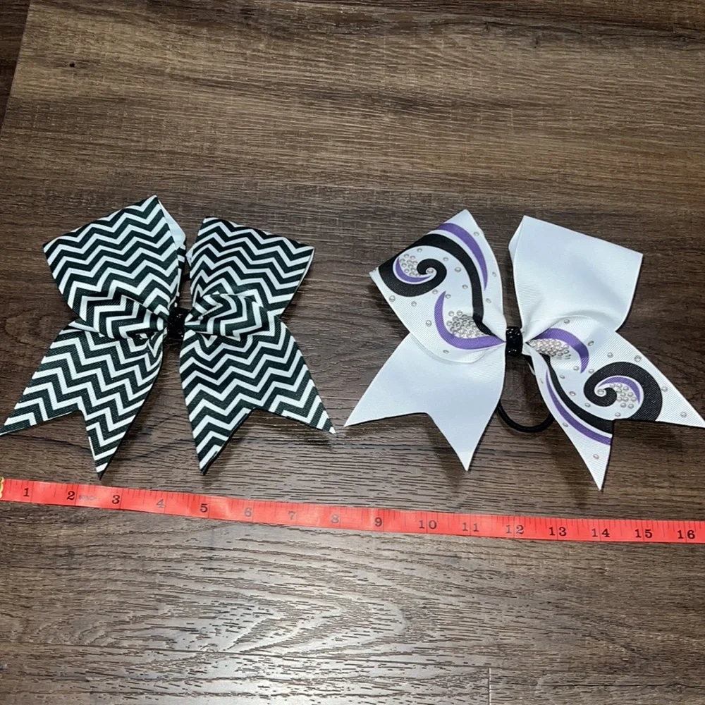 Brand new! Black & White Cheerleading Hair Bows